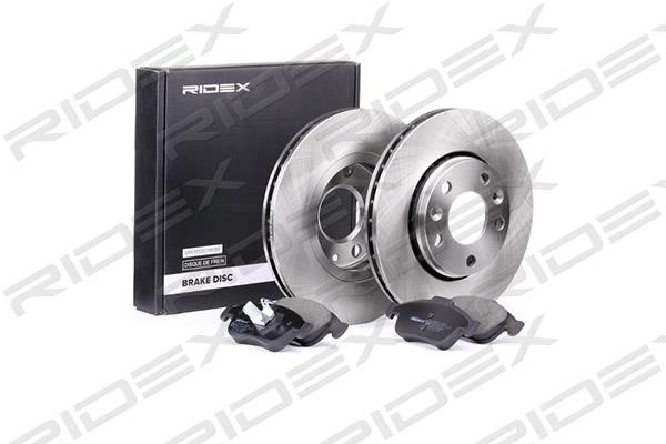 Front ventilated brake discs with pads, set Ridex 3405B0228
