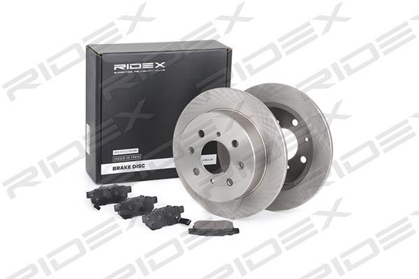 Ridex 3405B0265 Brake discs with pads rear non-ventilated, set 3405B0265: Buy near me in Poland at 2407.PL - Good price!