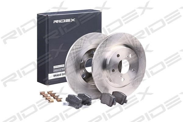Ridex 3405B0205 Brake discs with pads rear non-ventilated, set 3405B0205: Buy near me in Poland at 2407.PL - Good price!