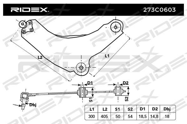 Ridex 273C0603 Track Control Arm 273C0603: Buy near me in Poland at 2407.PL - Good price!