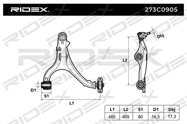 Ridex 273C0905 Track Control Arm 273C0905: Buy near me in Poland at 2407.PL - Good price!