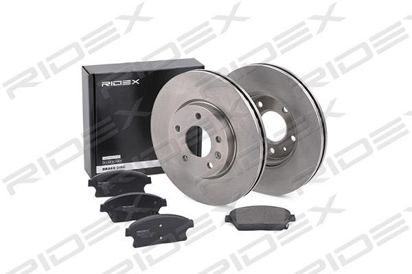 Ridex 3405B0075 Front ventilated brake discs with pads, set 3405B0075: Buy near me in Poland at 2407.PL - Good price!