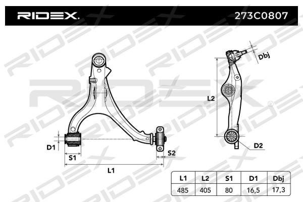 Ridex 273C0807 Track Control Arm 273C0807: Buy near me in Poland at 2407.PL - Good price!