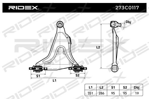 Ridex 273C0117 Track Control Arm 273C0117: Buy near me in Poland at 2407.PL - Good price!