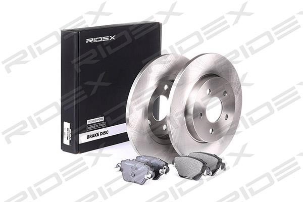 Ridex 3405B0032 Brake discs with pads rear non-ventilated, set 3405B0032: Buy near me in Poland at 2407.PL - Good price!