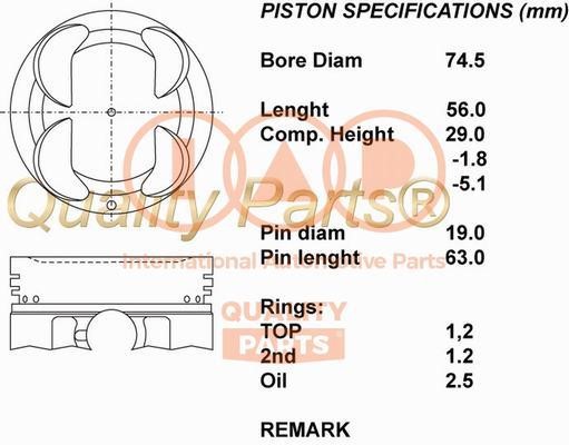 IAP 100-16035 Piston 10016035: Buy near me in Poland at 2407.PL - Good price!