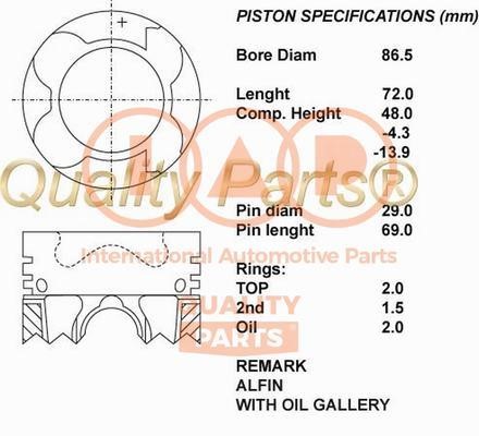 IAP 100-17201 Piston 10017201: Buy near me at 2407.PL in Poland at an Affordable price!
