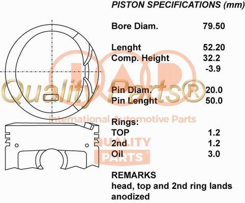 IAP 100-17115 Piston 10017115: Buy near me in Poland at 2407.PL - Good price!