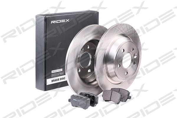 Ridex 3405B0302 Brake discs with pads rear non-ventilated, set 3405B0302: Buy near me at 2407.PL in Poland at an Affordable price!