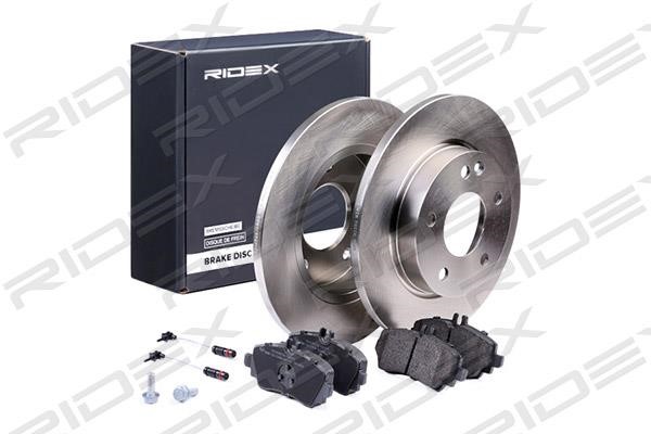 Ridex 3405B0067 Brake discs with pads front non-ventilated, set 3405B0067: Buy near me in Poland at 2407.PL - Good price!