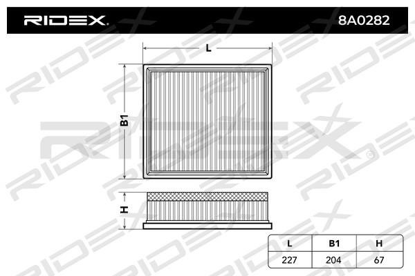 Ridex 8A0282 Air filter 8A0282: Buy near me in Poland at 2407.PL - Good price!