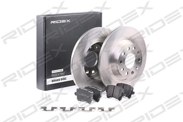 Ridex 3405B0046 Brake discs with pads rear non-ventilated, set 3405B0046: Buy near me in Poland at 2407.PL - Good price!