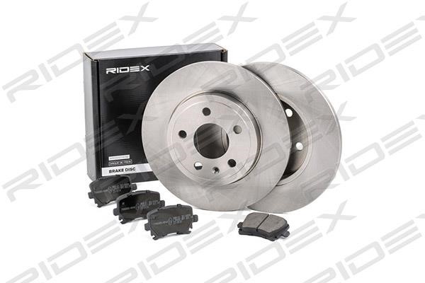 Ridex 3405B0186 Brake discs with pads rear non-ventilated, set 3405B0186: Buy near me in Poland at 2407.PL - Good price!