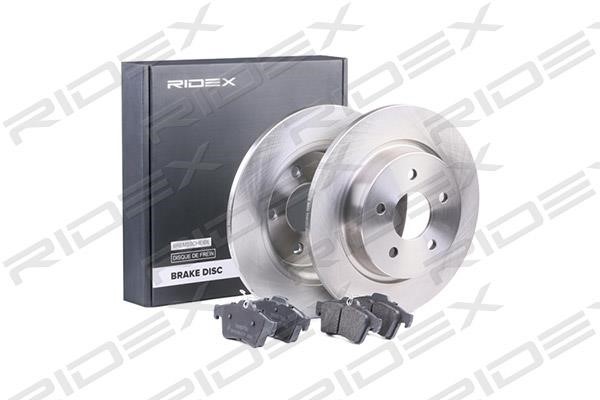 Ridex 3405B0013 Brake discs with pads rear non-ventilated, set 3405B0013: Buy near me in Poland at 2407.PL - Good price!