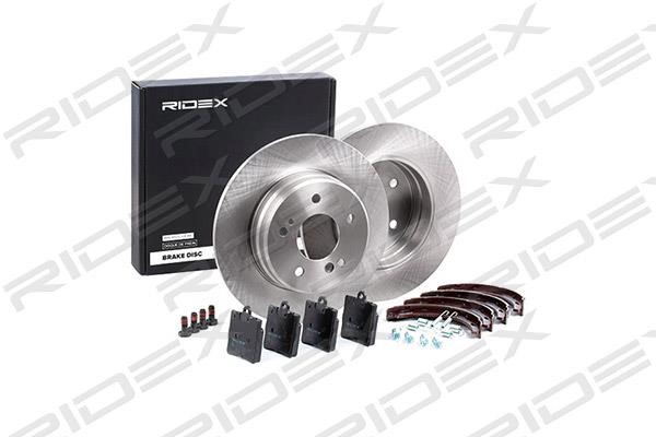 Ridex 3405B0063 Brake discs with pads rear non-ventilated, set 3405B0063: Buy near me in Poland at 2407.PL - Good price!