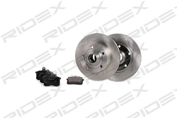 Ridex 3405B0074 Brake discs with pads rear non-ventilated, set 3405B0074: Buy near me in Poland at 2407.PL - Good price!