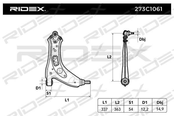 Ridex 273C1061 Track Control Arm 273C1061: Buy near me in Poland at 2407.PL - Good price!