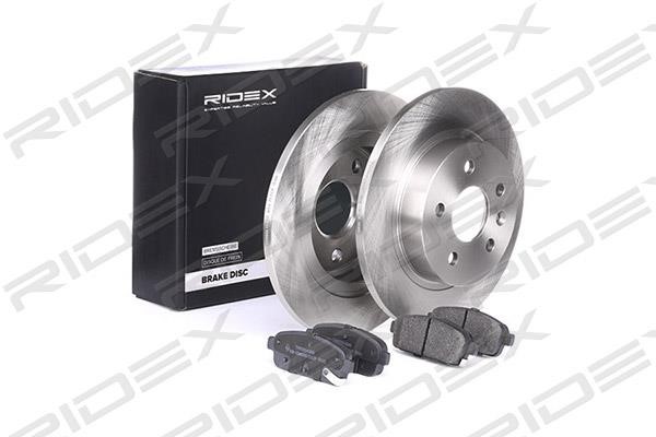 Ridex 3405B0214 Brake discs with pads front non-ventilated, set 3405B0214: Buy near me in Poland at 2407.PL - Good price!
