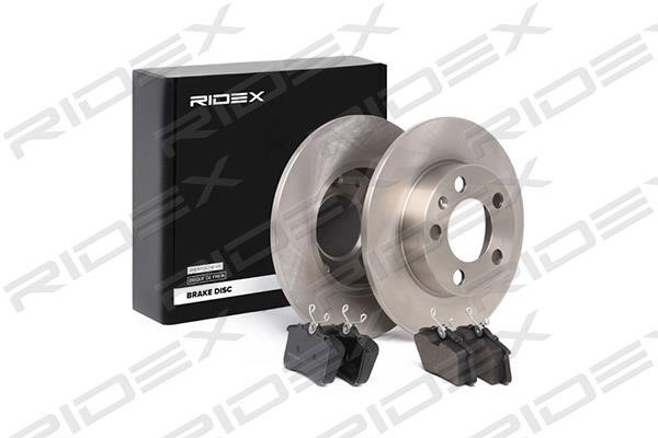 Ridex 3405B0002 Brake discs with pads rear non-ventilated, set 3405B0002: Buy near me in Poland at 2407.PL - Good price!