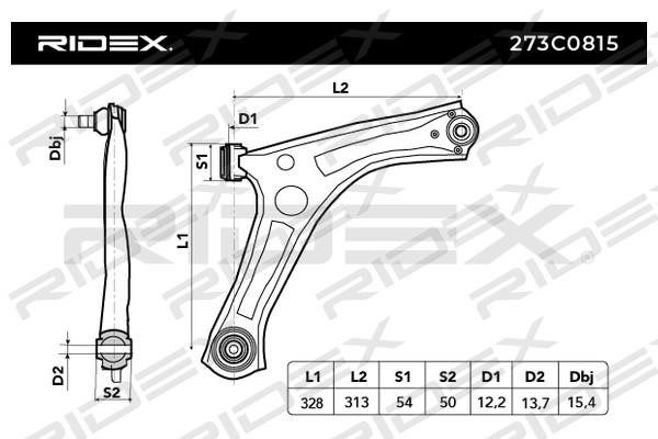 Ridex 273C0815 Track Control Arm 273C0815: Buy near me in Poland at 2407.PL - Good price!