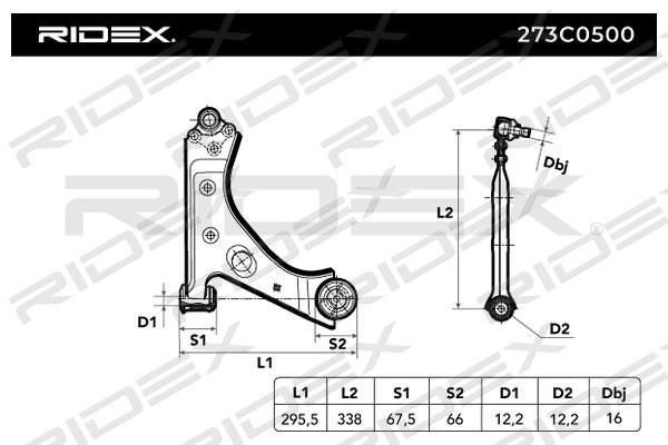 Ridex 273C0500 Track Control Arm 273C0500: Buy near me in Poland at 2407.PL - Good price!