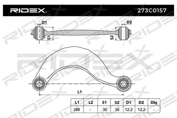Ridex 273C0157 Track Control Arm 273C0157: Buy near me in Poland at 2407.PL - Good price!