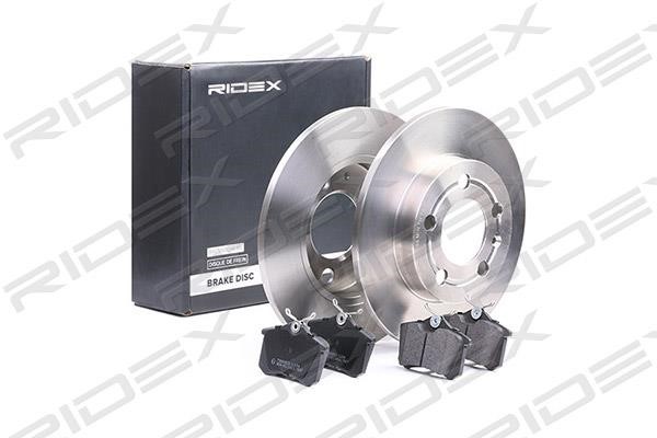 Ridex 3405B0288 Brake discs with pads rear non-ventilated, set 3405B0288: Buy near me in Poland at 2407.PL - Good price!