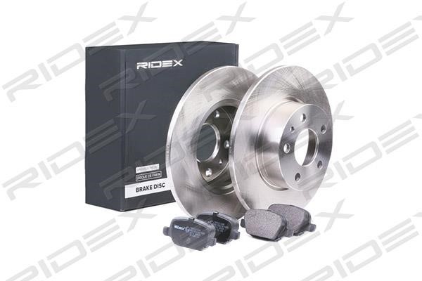 Ridex 3405B0089 Brake discs with pads rear non-ventilated, set 3405B0089: Buy near me in Poland at 2407.PL - Good price!
