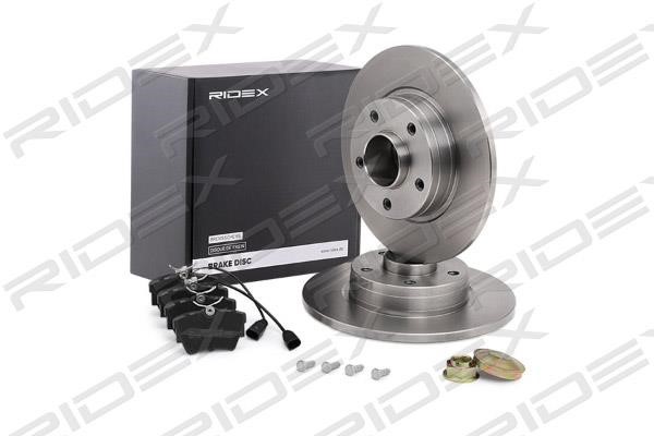 Ridex 3405B0174 Brake discs with pads rear non-ventilated, set 3405B0174: Buy near me in Poland at 2407.PL - Good price!