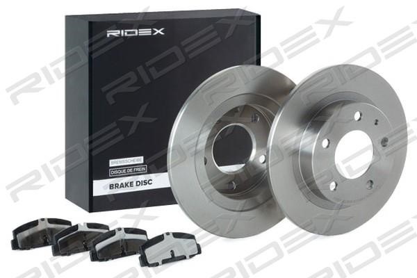 Ridex 3405B0362 Brake discs with pads rear non-ventilated, set 3405B0362: Buy near me in Poland at 2407.PL - Good price!