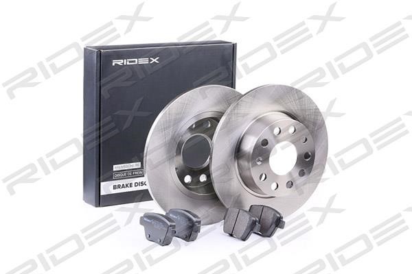 Ridex 3405B0093 Brake discs with pads rear non-ventilated, set 3405B0093: Buy near me in Poland at 2407.PL - Good price!