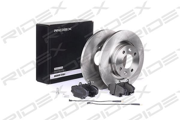 Ridex 3405B0125 Brake discs with pads front non-ventilated, set 3405B0125: Buy near me in Poland at 2407.PL - Good price!