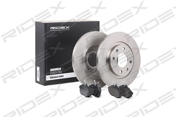 Ridex 3405B0047 Brake discs with pads front non-ventilated, set 3405B0047: Buy near me in Poland at 2407.PL - Good price!