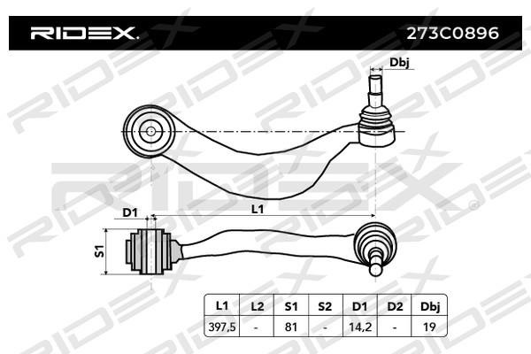 Ridex 273C0896 Track Control Arm 273C0896: Buy near me in Poland at 2407.PL - Good price!