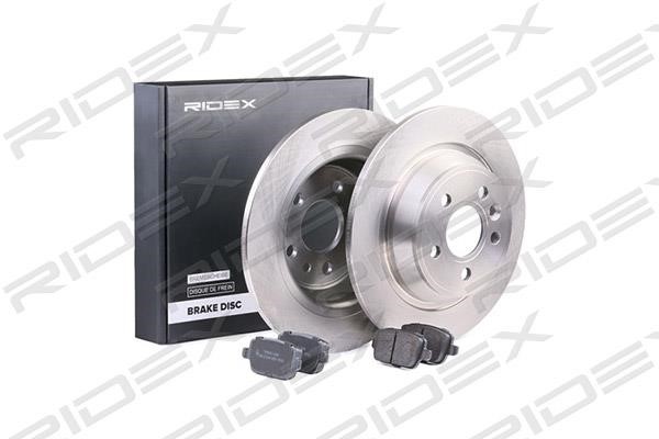 Ridex 3405B0043 Brake discs with pads rear non-ventilated, set 3405B0043: Buy near me in Poland at 2407.PL - Good price!