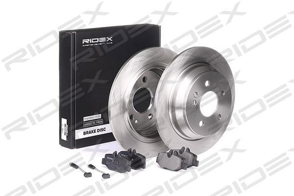 Ridex 3405B0033 Brake discs with pads rear non-ventilated, set 3405B0033: Buy near me in Poland at 2407.PL - Good price!
