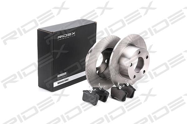 Ridex 3405B0004 Brake discs with pads rear non-ventilated, set 3405B0004: Buy near me in Poland at 2407.PL - Good price!
