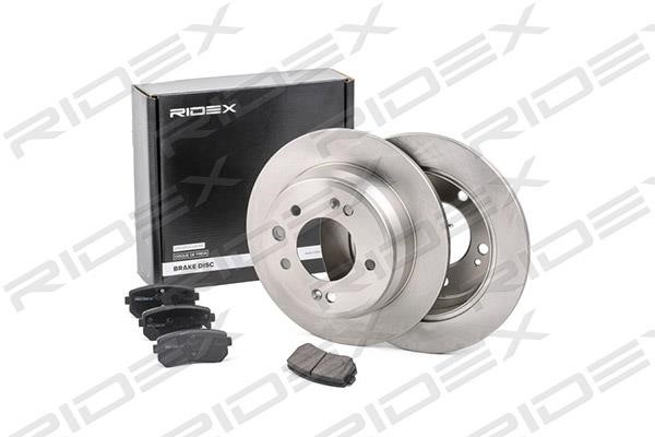Ridex 3405B0066 Brake discs with pads rear non-ventilated, set 3405B0066: Buy near me in Poland at 2407.PL - Good price!