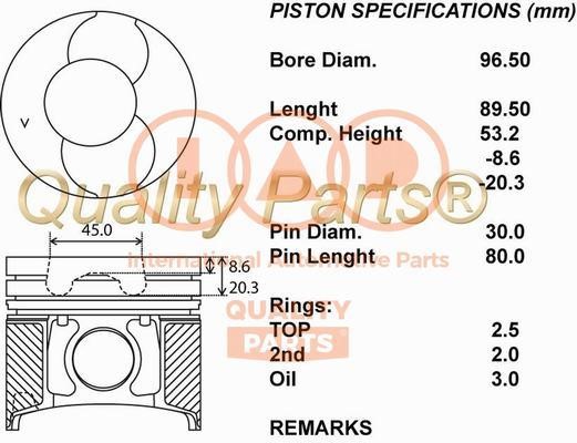 IAP 100-13064 Piston 10013064: Buy near me in Poland at 2407.PL - Good price!