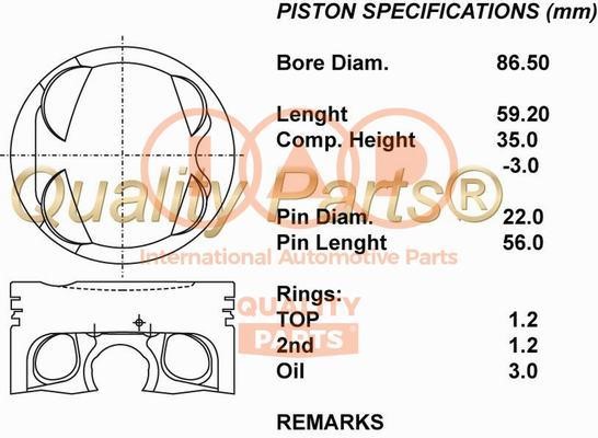 IAP 100-17185 Piston 10017185: Buy near me in Poland at 2407.PL - Good price!