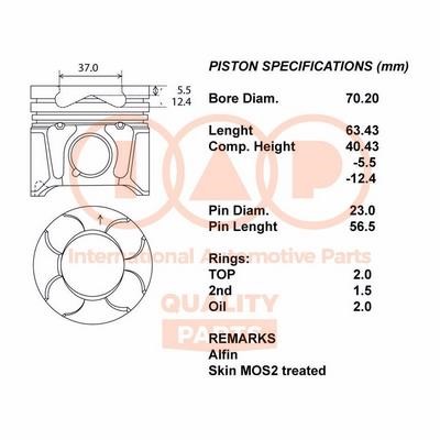 IAP 100-16079 Piston 10016079: Buy near me at 2407.PL in Poland at an Affordable price!