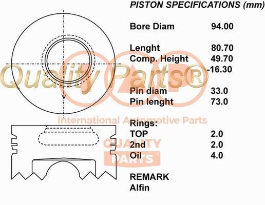 IAP 100-17046 Piston 10017046: Buy near me in Poland at 2407.PL - Good price!