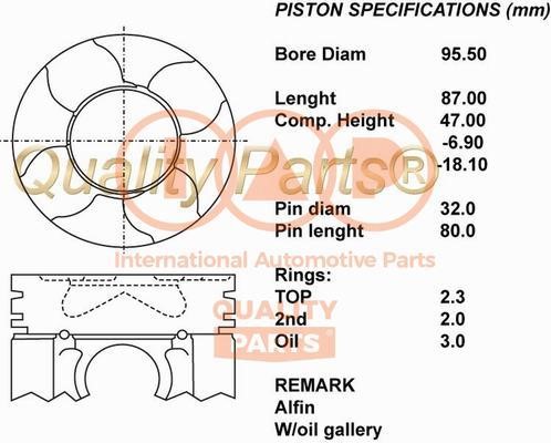 IAP 100-12105 Piston 10012105: Buy near me in Poland at 2407.PL - Good price!