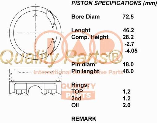 IAP 100-17113 Piston 10017113: Buy near me in Poland at 2407.PL - Good price!