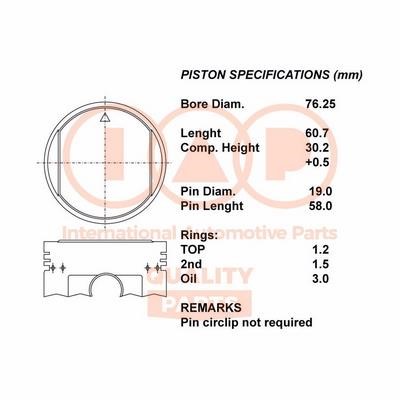 IAP 101-03031 Piston 10103031: Buy near me in Poland at 2407.PL - Good price!