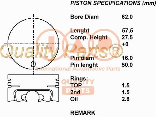 IAP 101-16010 Piston 10116010: Buy near me in Poland at 2407.PL - Good price!