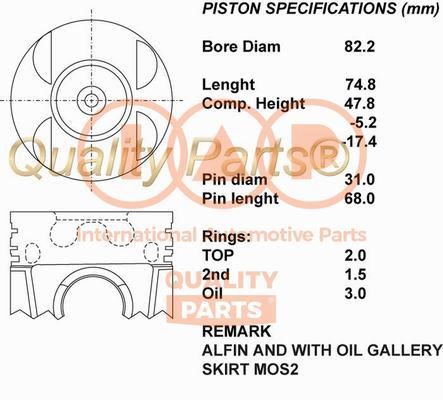 IAP 100-17092 Piston 10017092: Buy near me at 2407.PL in Poland at an Affordable price!