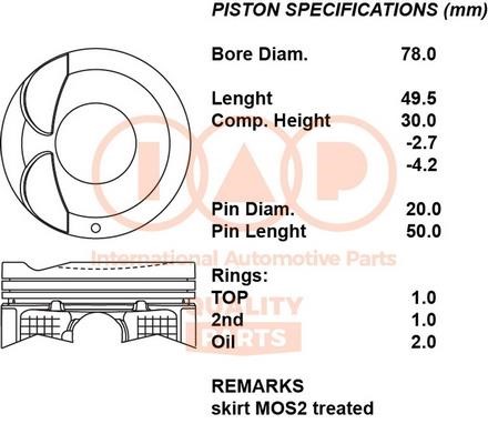 IAP 100-16102 Piston 10016102: Buy near me in Poland at 2407.PL - Good price!