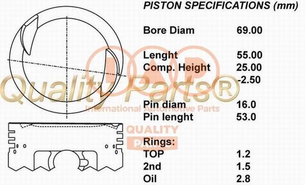 IAP 100-20063 Piston 10020063: Buy near me in Poland at 2407.PL - Good price!