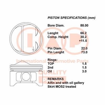 IAP 100-02011 Piston 10002011: Buy near me in Poland at 2407.PL - Good price!